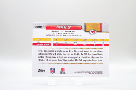 382 - Cyrus Allen (RC)