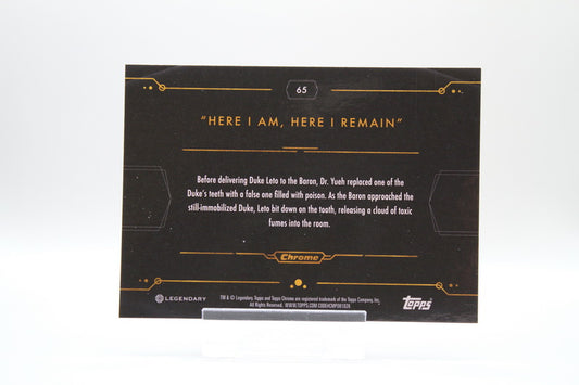 65 - "Here I am, Here I remain"