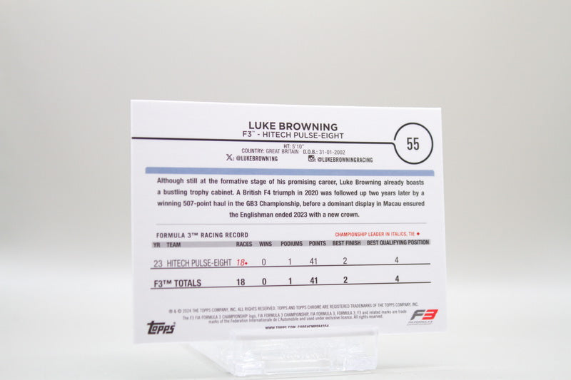 55 - F3 Drivers - Luke Browning /99