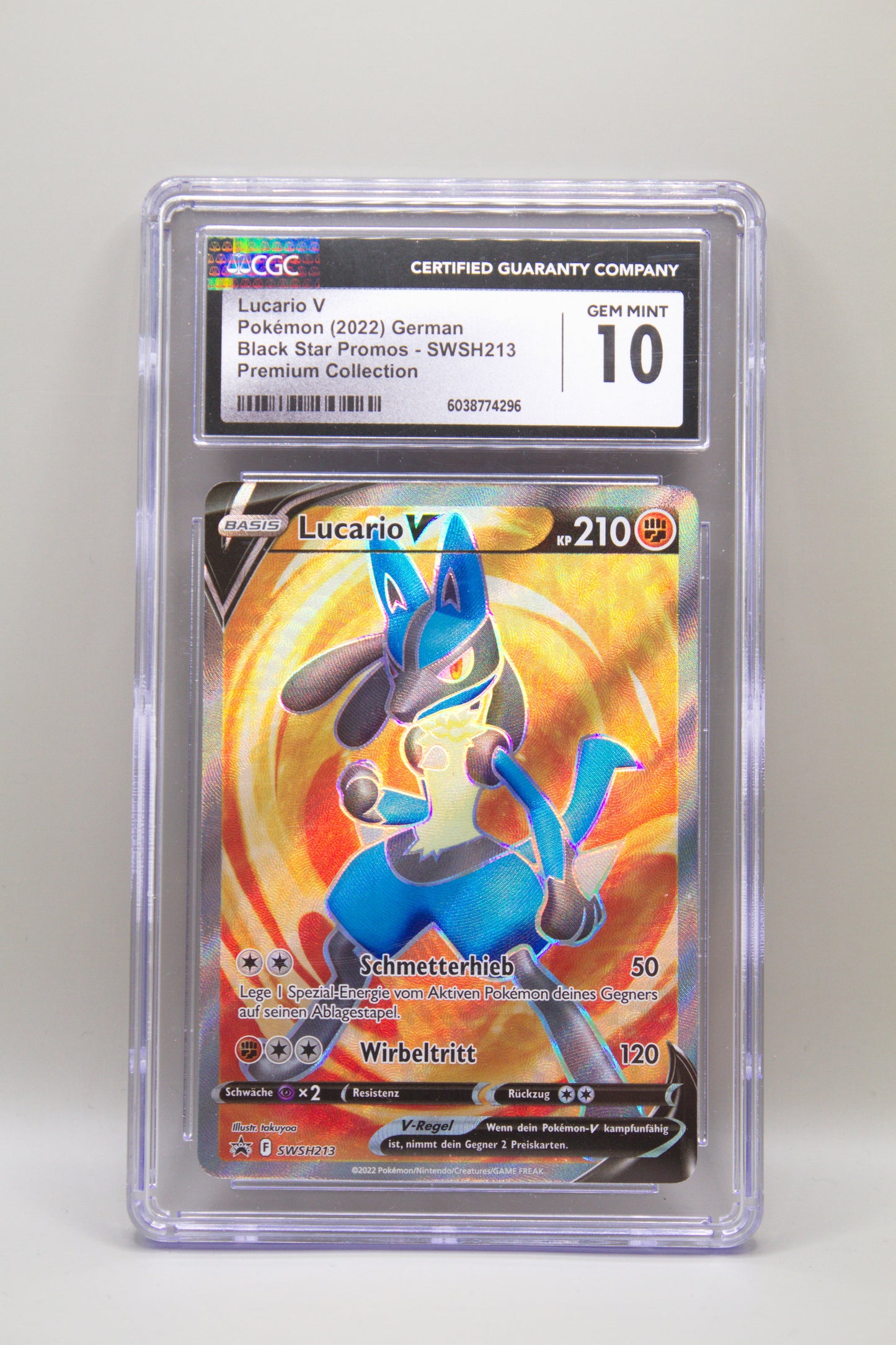 CGC 10 - Lucario V SWSH213