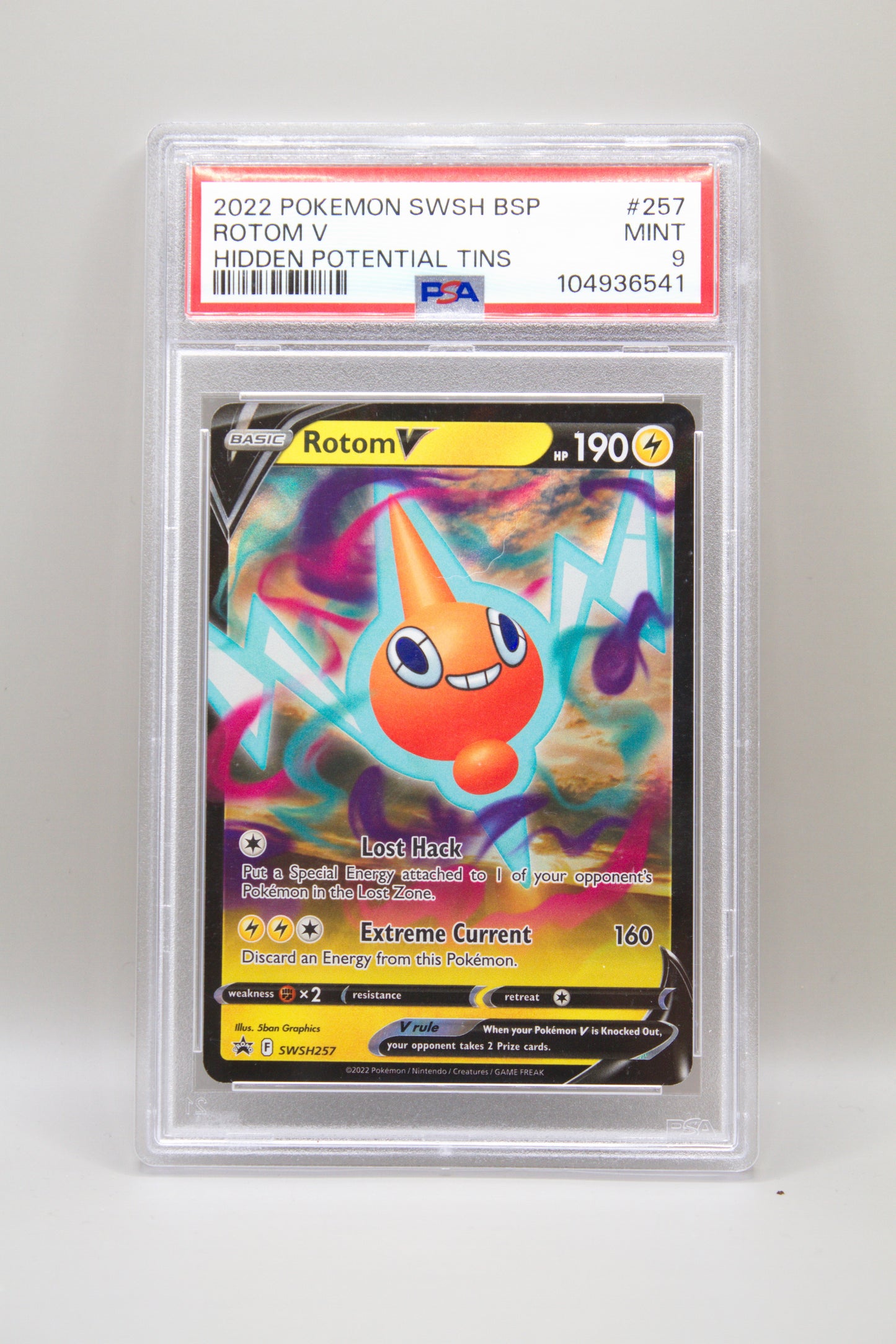 PSA 9 - Rotom V SWSH257