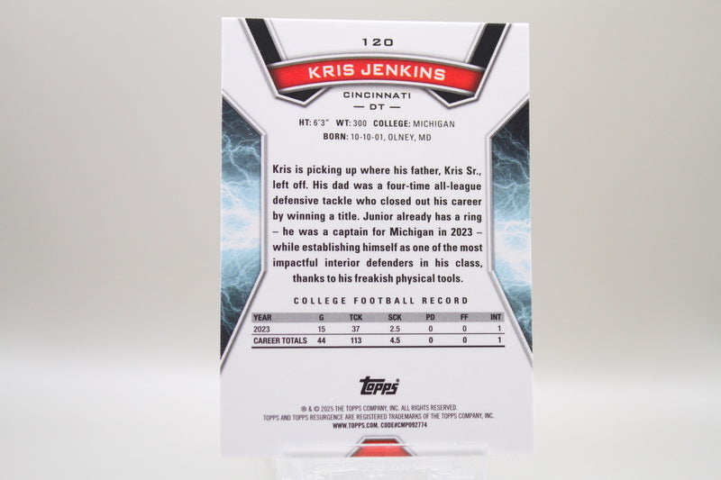 120 - Rookies - Kris Jenkins (RC)