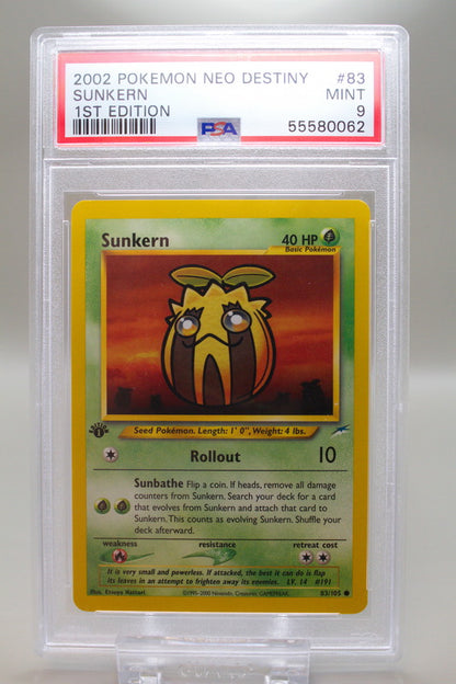 PSA 9 - Sunkern 1st. Edition 83