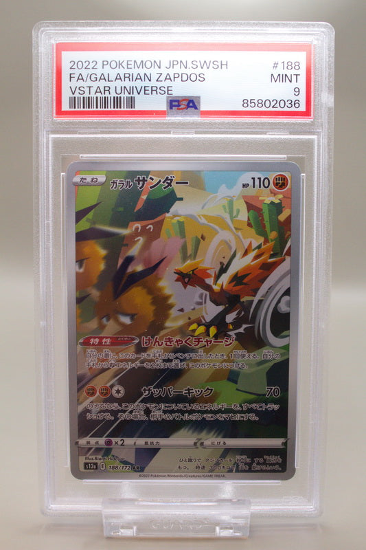 PSA 9 - Galarian-Zapdos 188/172