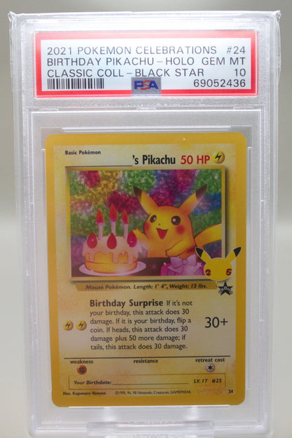 PSA 10 - Birthday Pikachu 24