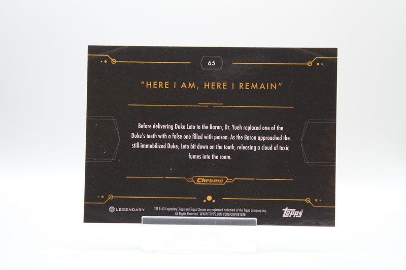 65 - "Here I am, Here I remain"