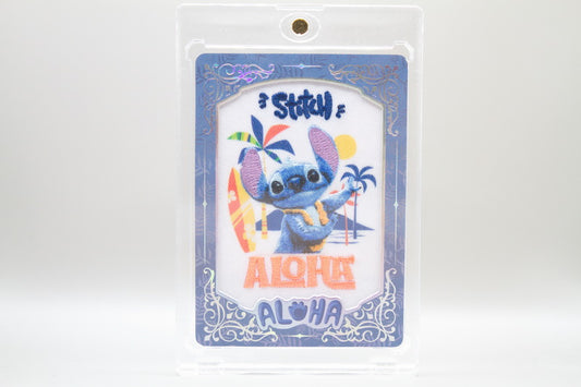 SLA-01 - Stitch Aloah (bestickte Karte)