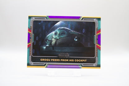 98 - Grogu Peers From His Cockpit (Purple)