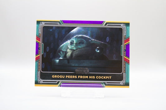 98 - Grogu Peers From His Cockpit (Purple)