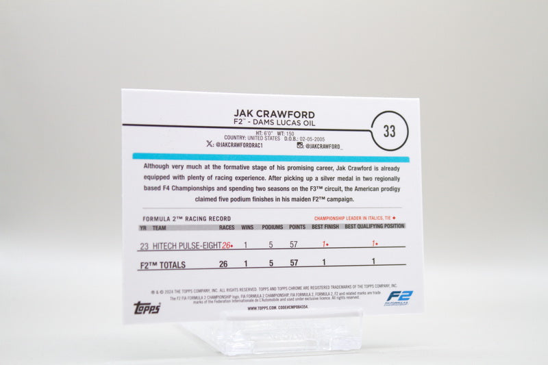 33 - F2 Drivers - Jak Crawford /99